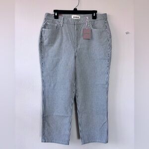 Boden Women’s Size W 31 L 28 Pants Cigarette Leg Mid Rise Jeans Blue And White